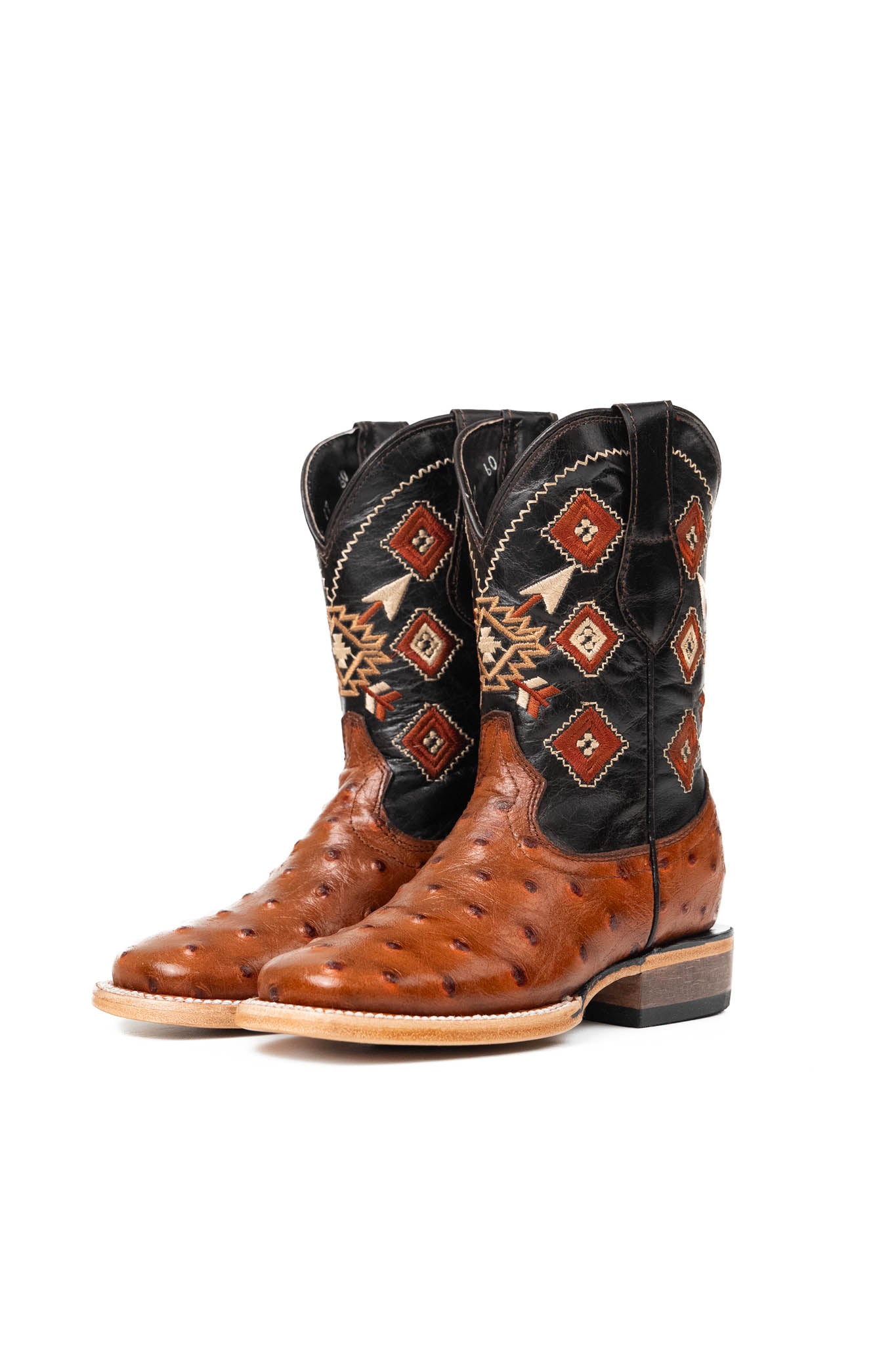 Little Ostrich Pro Rodeo Kids Boots - Western Style Cowboy Boots for Boys & Girls - Durable Leather Riding Boots for Rodeo, Horseback Riding & Country Fashion