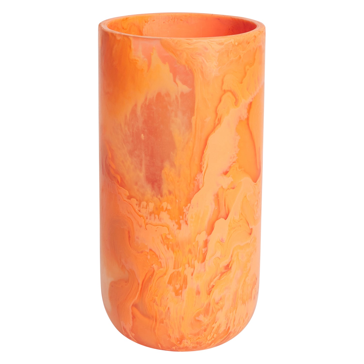 Kalinda Vase - Handcrafted Ceramic Home Decor in Persimmon Orange | Perfect for Living Room, Dining Table & Wedding Centerpieces