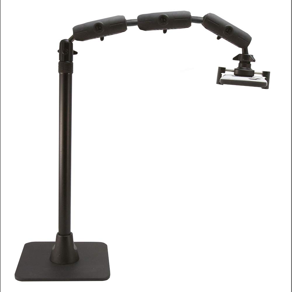 Arkon Pro Phone Stand - Adjustable Tablet Mount for Live Streaming, Baking, Crafting & Tutorial Videos - Black (Perfect for YouTube, TikTok & Online Classes)