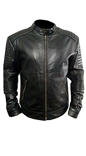 Classyak Men's Fashion Biker Leather Jacket - Stylish Motorcycle Jacket for Men, Genuine Leather Biker Coat with Zipper Pockets | Perfect for Riding, Casual Wear & Night Out