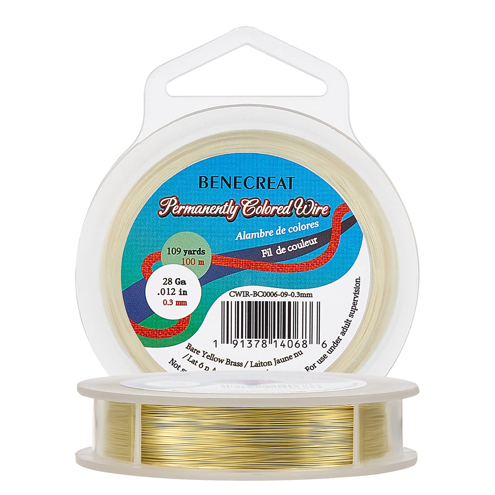 BENECREAT 28 Gauge 109 Yard Unplated Copper Jewelry Wire for Beading, DIY Crafts & Jewelry Making Supplies – Perfect for Bracelets, Necklaces & Handmade Accessories