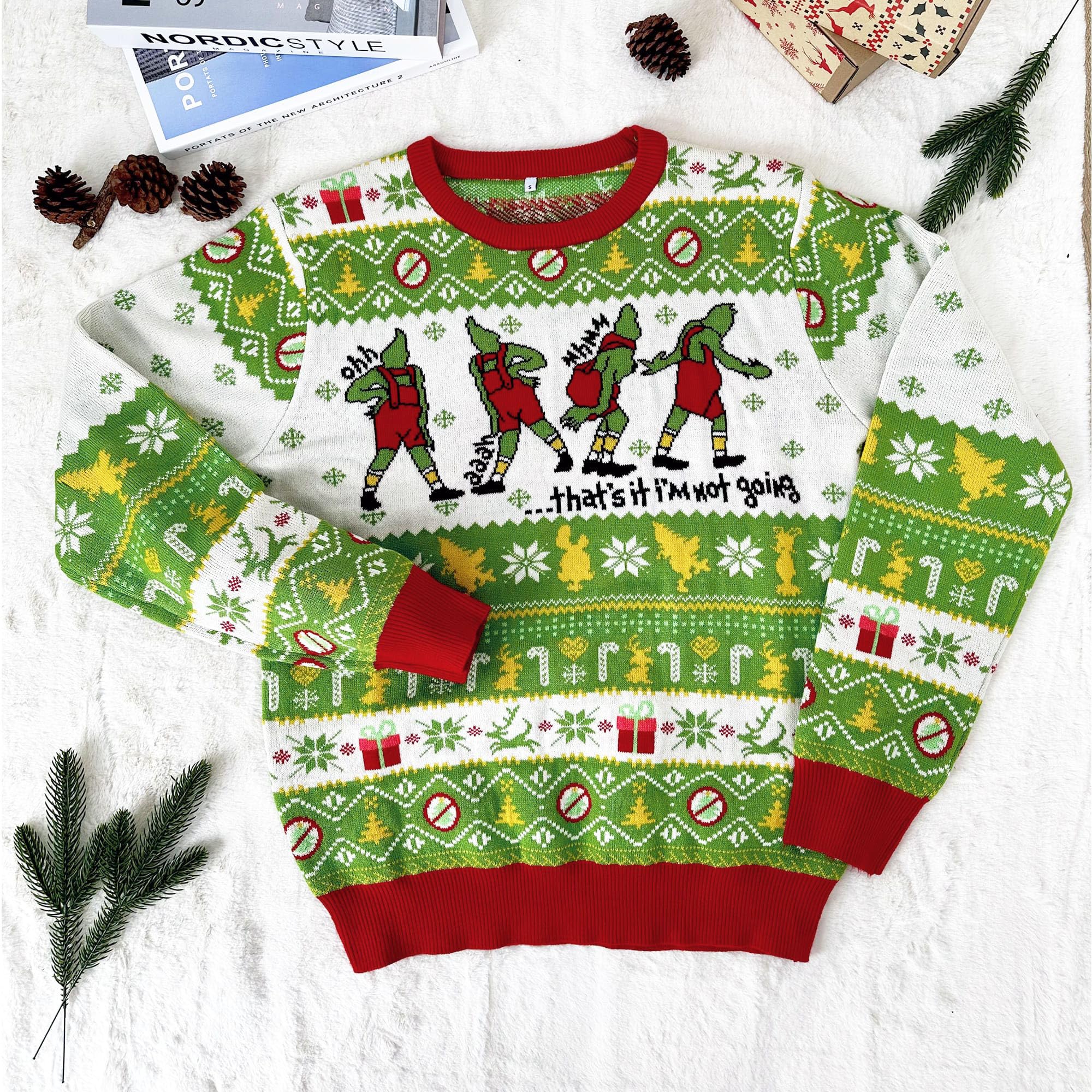 Ugly Christmas Sweater for Men & Women - Festive Holiday Movie Themed Pullover - Perfect Christmas Gift for Parties & Family Gatherings