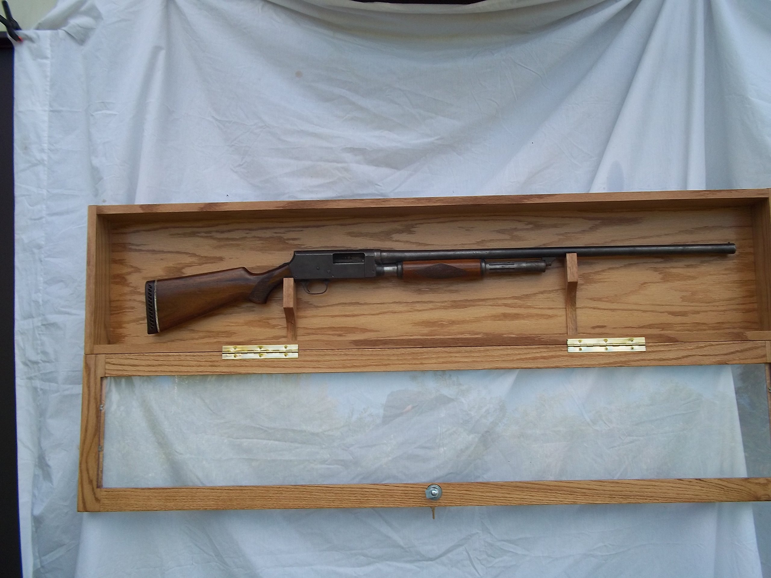Secure Single Gun Locking Wall Display Cabinet Case - Heavy Duty Firearm Storage for Home & Office Safety