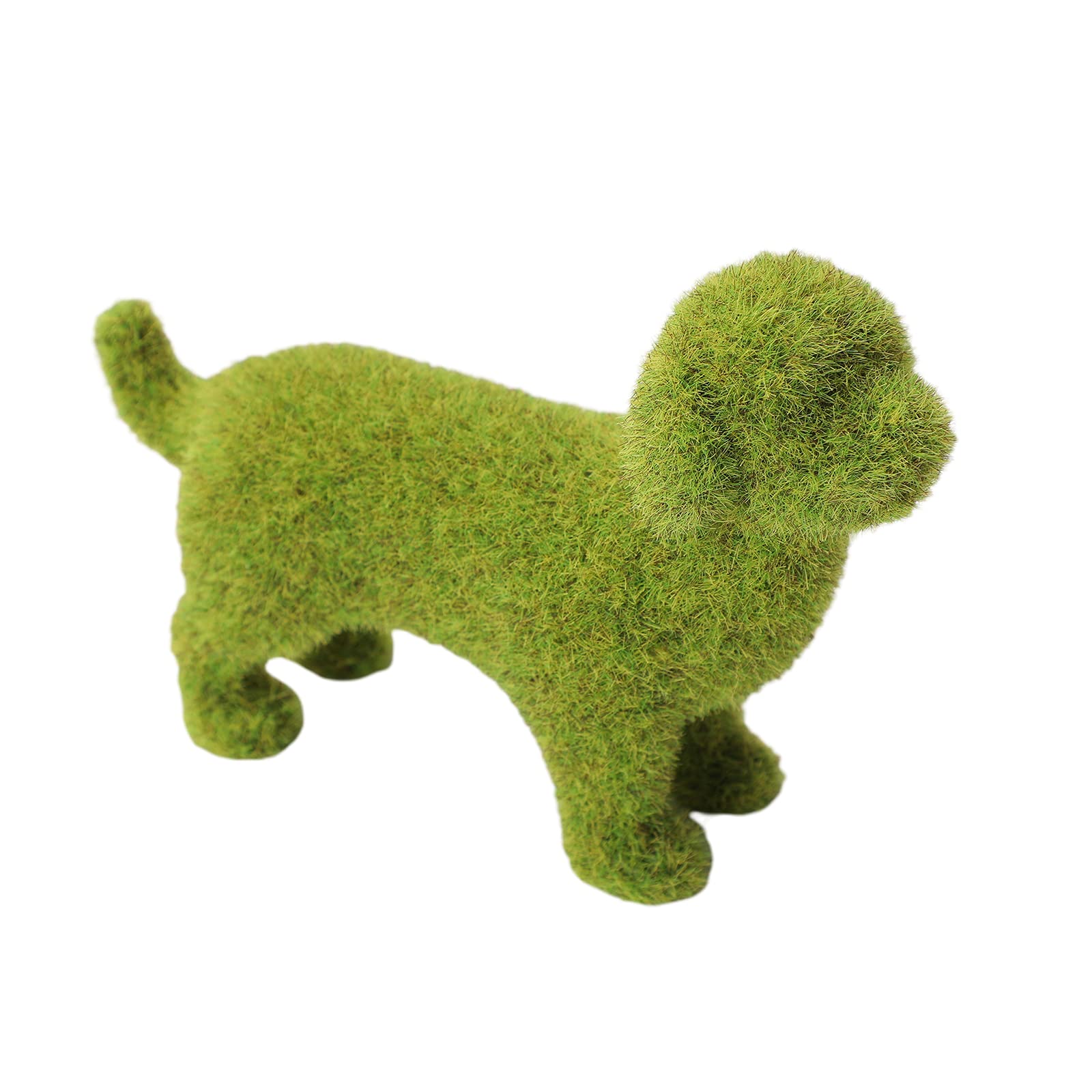 Realistic Artificial Dog Statue - Lifelike Peeing Topiary Flocking Dog Sculpture for Outdoor Garden Decor, Patio, Lawn & Yard Fence Decoration | Perfect for Home, Courtyard & Landscape Design (Size B)