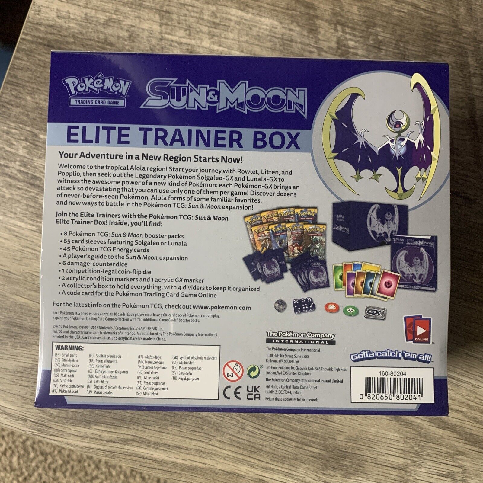 Pokemon TCG: Sun & Moon Elite Trainer Box (Lunala) - Premium Collectible Trading Card Game Set for Battles & Deck Building - Perfect for Tournaments, Gifts & Pokemon Fans