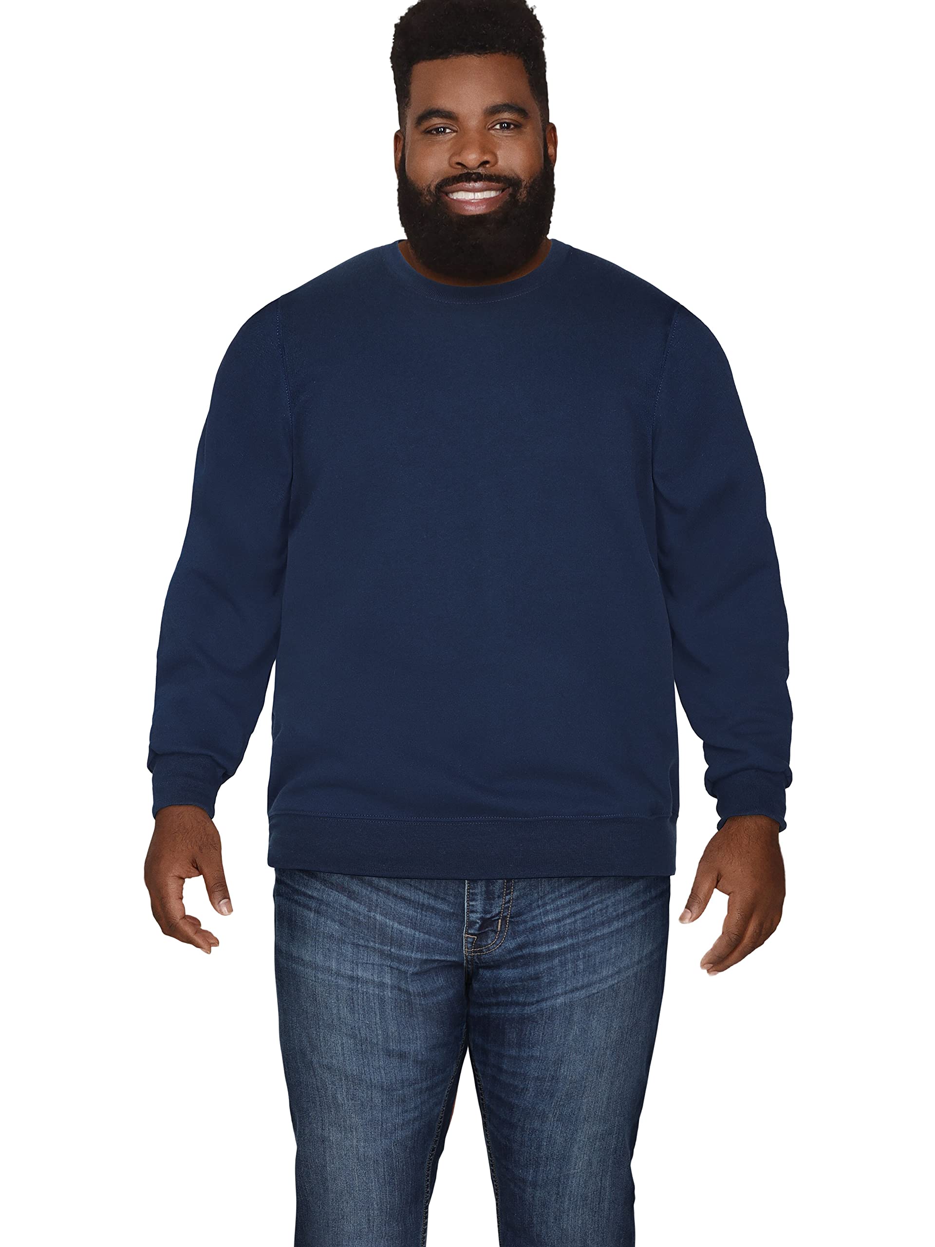 Fruit of the Loom Men's Big and Tall Fleece Crewneck Sweatshirt - Soft & Comfortable Pullover for Casual Wear, Lounge & Outdoor Activities