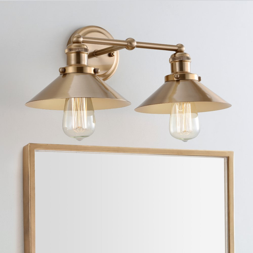 July Metal Shade Sconce - Vintage Wall Light Fixture for Bedroom, Living Room & Hallway - Matte Black Industrial Wall Sconce Lighting