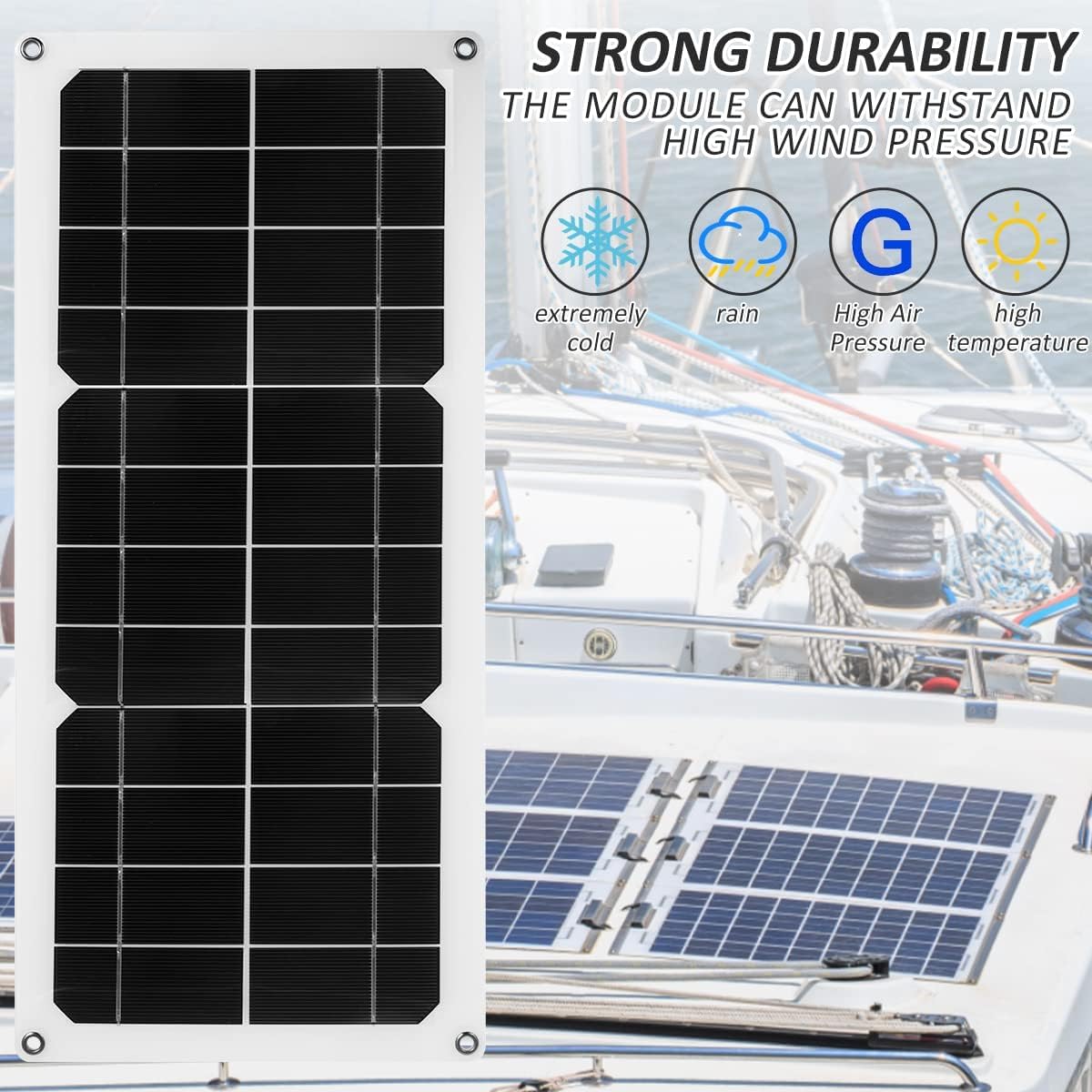 30W Solar Panel Kit - 12V Waterproof Portable Solar Charger with USB Port for RV, Car, Boat, Trailer, Home & Camping | Perfect for Outdoor Adventures, Emergency Power & Off-Grid Living
