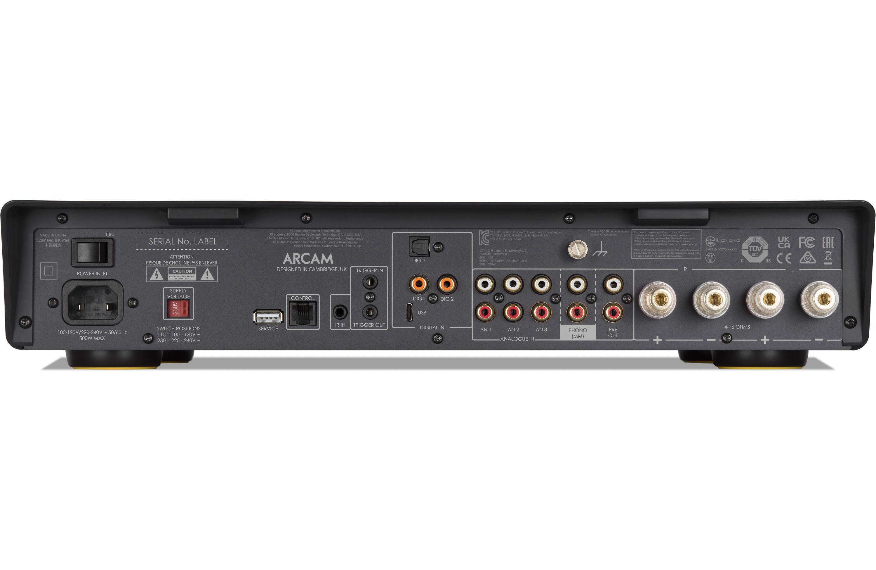 Arcam A25 Stereo Integrated Amplifier with Built-In DAC & Bluetooth - High-Fidelity Audio for Home Theater & Music Listening