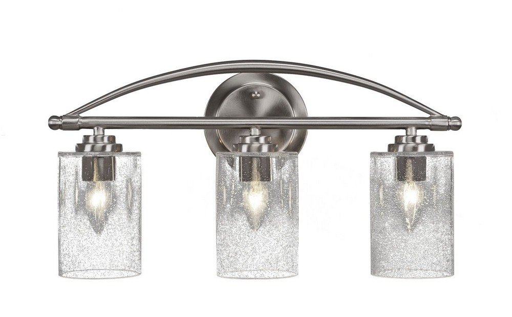 Toltec Lighting 2403-BN-300 Marquise 3-Light Bathroom Vanity Bar with 4