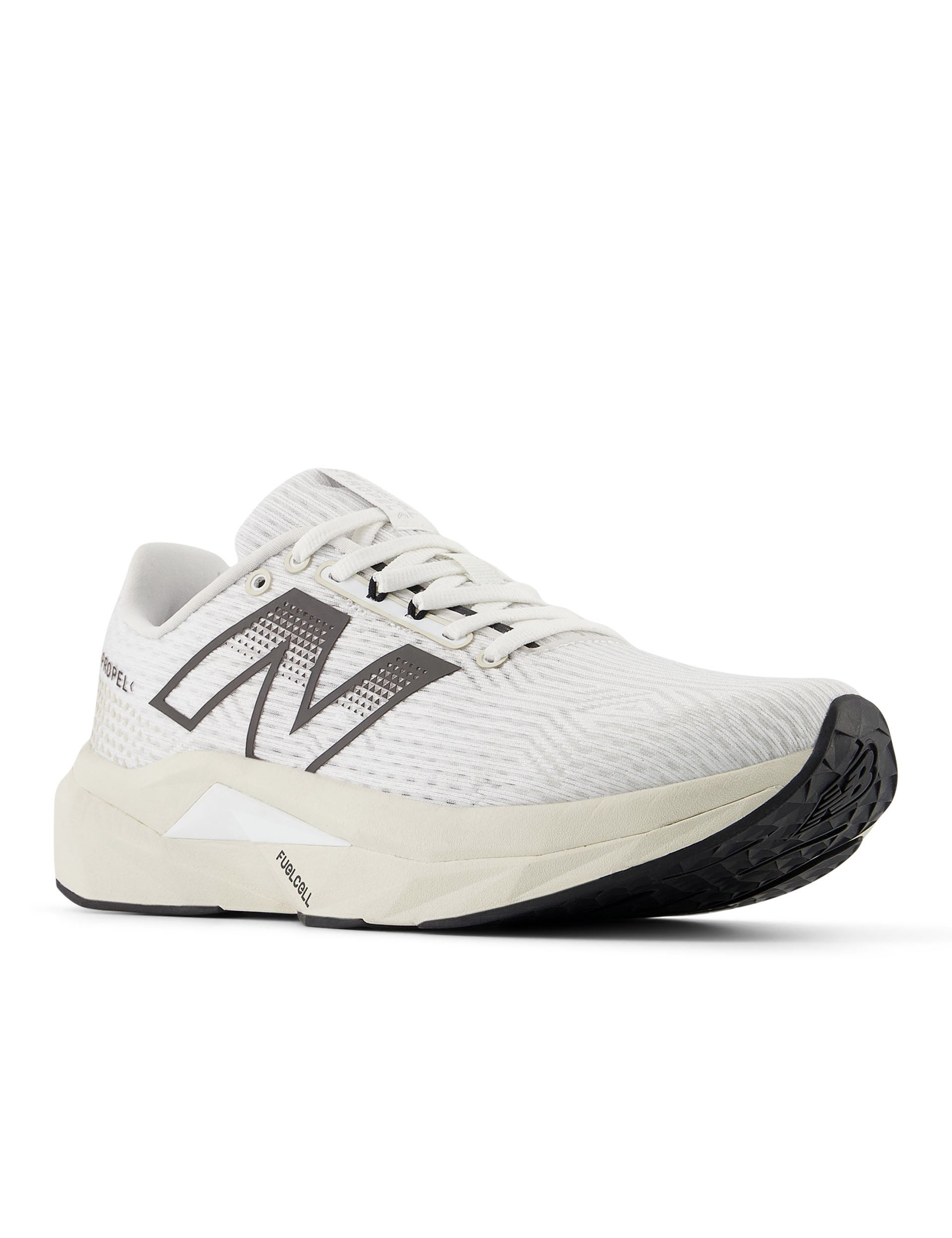 FuelCell Propel v5 Running Shoes - White/Black - Lightweight & Responsive for Marathon Training & Road Running