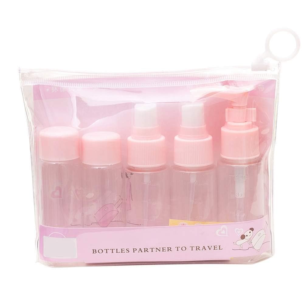 MAX HOME Plastic Travel Cosmetic Bottles Set - Leak-Proof Squeeze Spray Bottles for Makeup, Skincare & Toiletries | Portable Liquid Containers for Shampoo, Lotion & Essential Oils | Perfect for Travel, Gym & Home Use