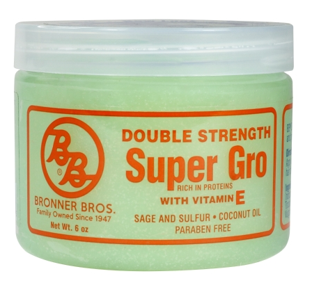 BRONNER BROS DOUBLE STRENGTH SUPER GRO Hair Growth Oil 6oz - Natural Hair Care for Thicker, Longer & Healthier Hair - Perfect for Daily Scalp Massage & Nighttime Treatment