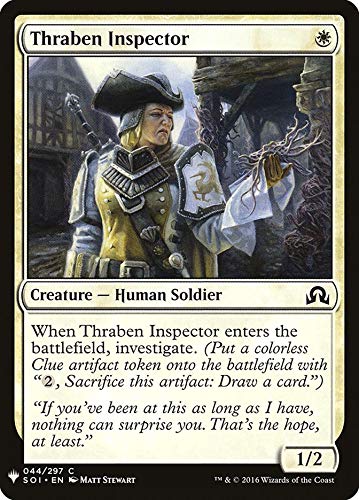 Magic: The Gathering Thraben Inspector Mystery Booster Card - Shadows Over Innistrad Expansion for Collectors & Deck Builders | Perfect for MTG Tournaments & Casual Game Nights
