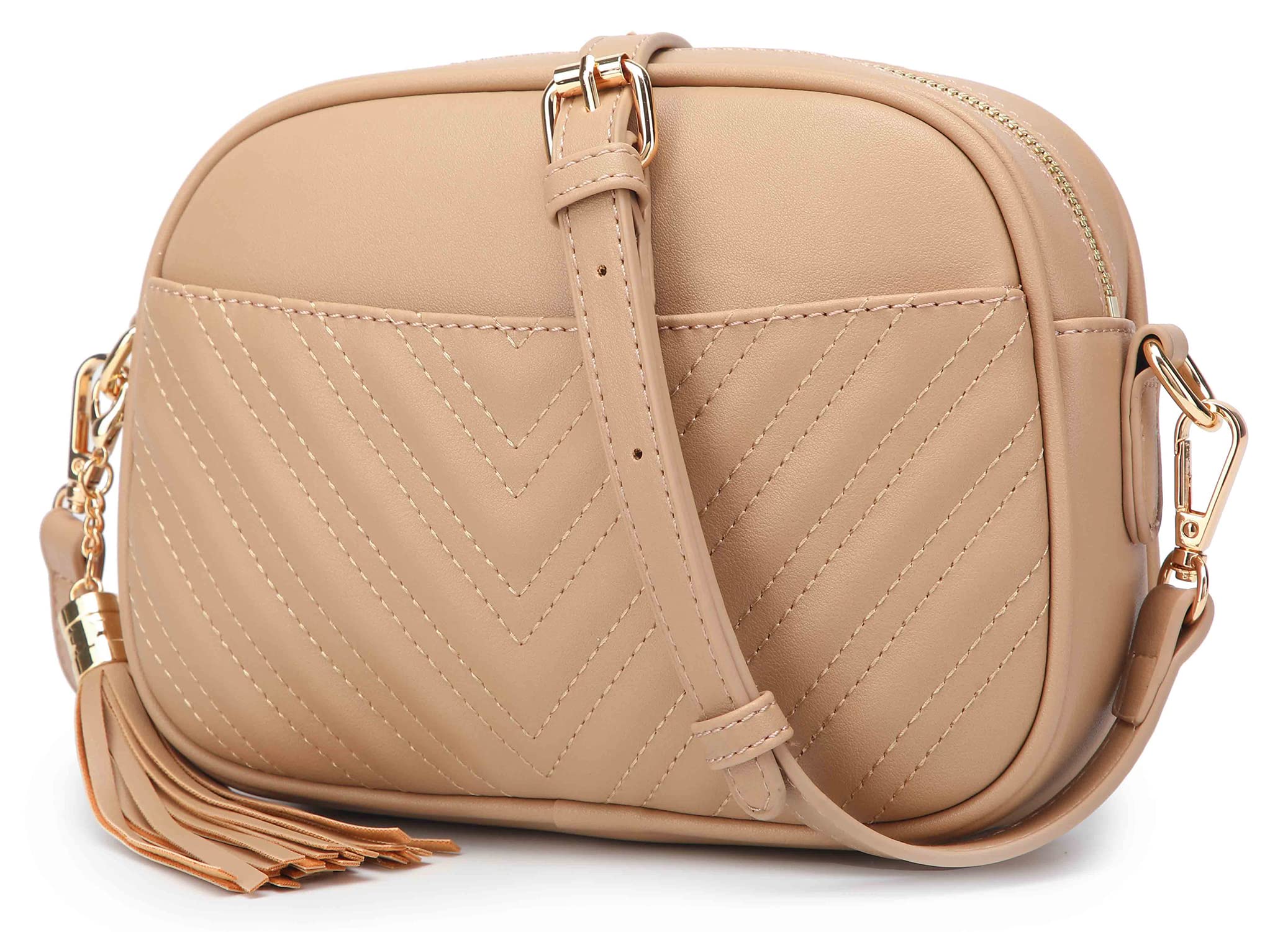 Lola Mae Quilted Crossbody Bag for Women - Stylish Shoulder Purse with Trendy Design - Perfect for Work, Travel & Everyday Use