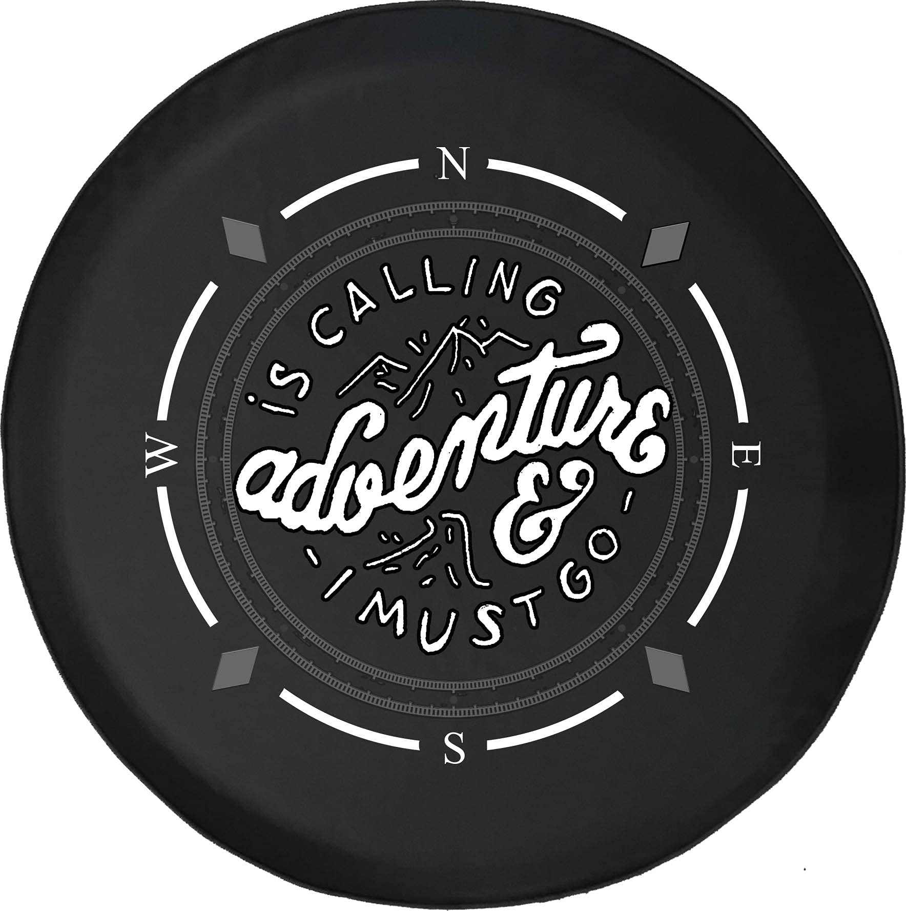 American Unlimited Spare Tire Cover with Compass Design - Durable Wheel Cover for SUV, Trailer, RV & Various Vehicles | Perfect for Off-Road Adventures & Camping Trips