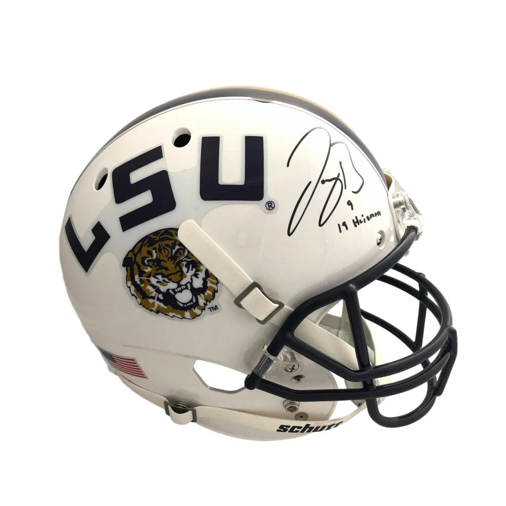 Joe Burrow Signed LSU Football Helmet - White FS with 