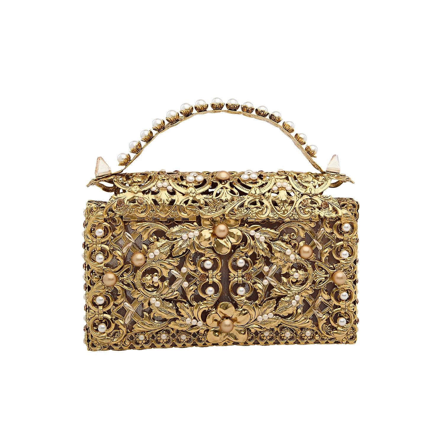 Gilded Garden Purse - Elegant Women's Handbag for Parties, Weddings & Special Occasions | Stylish Clutch with Floral Design