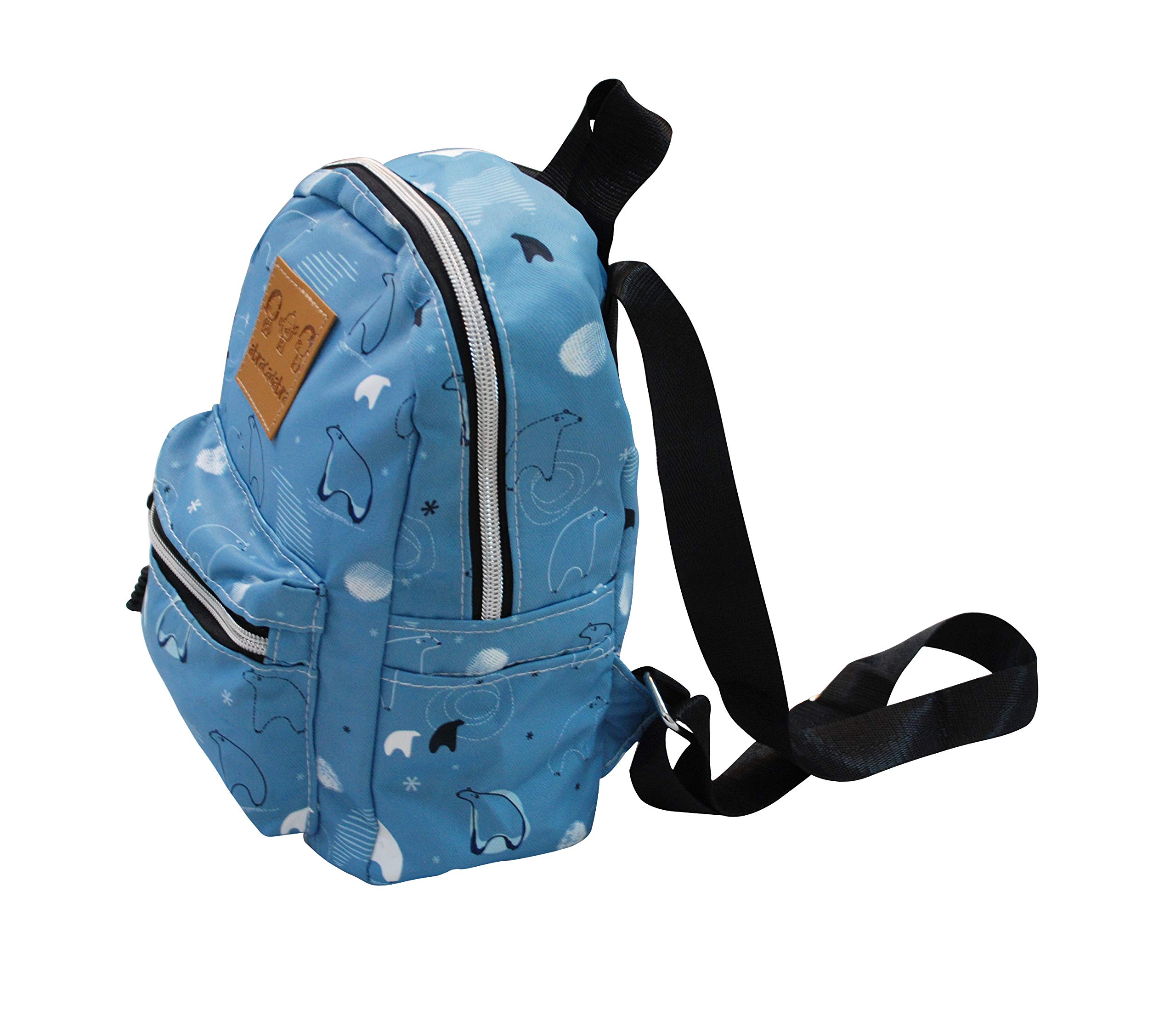 Polar Bear Kids Backpack for Boys & Girls 0-3 Years - 25x23x11cm Lightweight Travel Bag, School Backpack & Daycare Organizer - Perfect for Preschool, Day Trips & Airplane Travel (Blue)