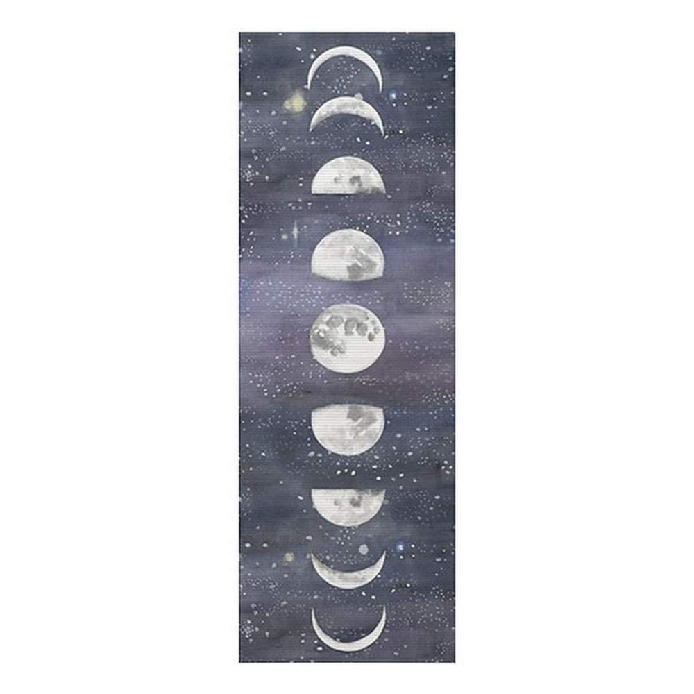 Non-Slip Yoga Mat with Carrying Strap - 24x70 Inch Extra Large Fitness Mat for Yoga, Pilates & Home Workouts - CANVAS ON DEMAND Moon Chart II Design - Perfect for Gym, Studio & Travel
