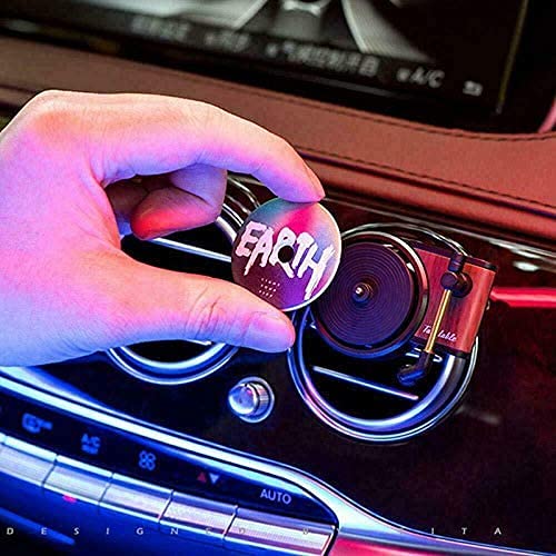 Topaliving Retro Record-Player Car Air Freshener - Vent Clip Fragrance Diffuser with DIY Refill Tablets - Car, Home & Office Air Purifier - Perfect for Long Drives, Workspaces & Small Rooms