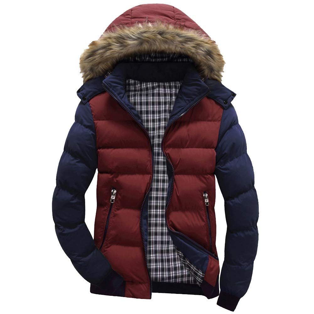 Pocciol Men's Winter Zipper Coat - Warm Hooded Soft Casual Jacket for Men & Boys | Outdoor Activities, Daily Wear, Cold Weather Protection