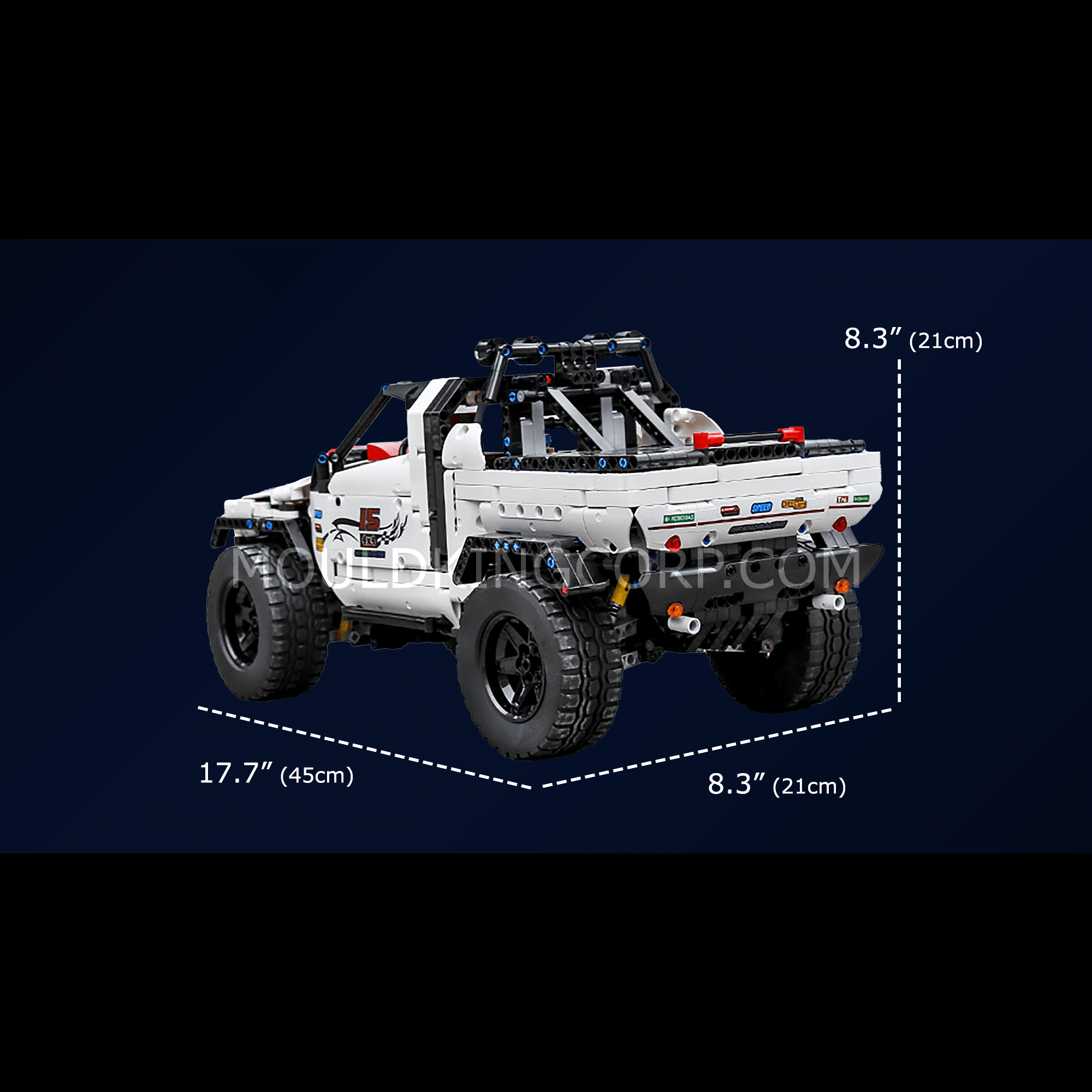 Mould King 18005 4X4 Pickup Truck Remote Control Building Blocks Set - 2,013 PCS STEM Toy for Kids & Adults | Perfect for DIY Projects, Gift Giving & RC Car Enthusiasts