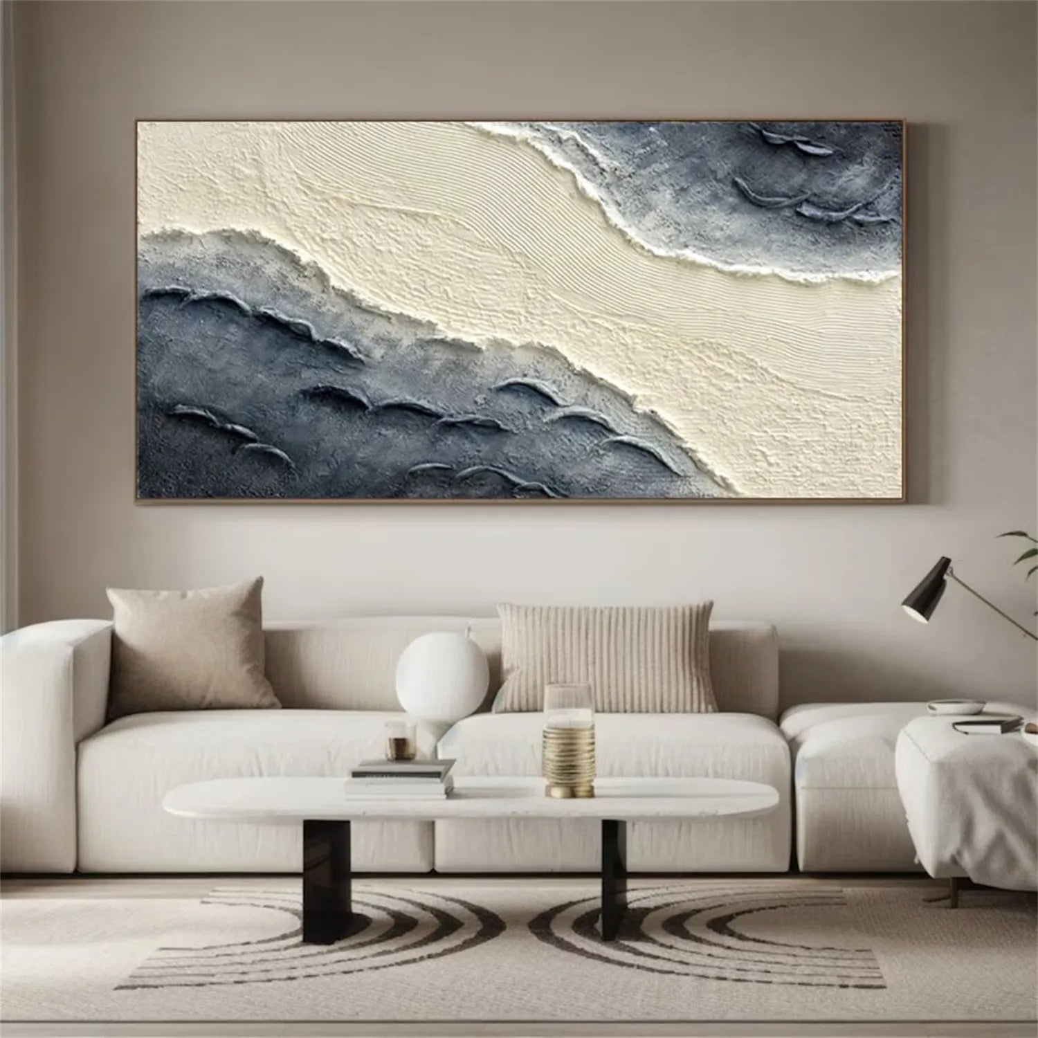Ocean And Sky Painting #OS 191 - Handmade Canvas Wall Art for Home & Office Decor - Perfect for Living Room, Bedroom or Gift
