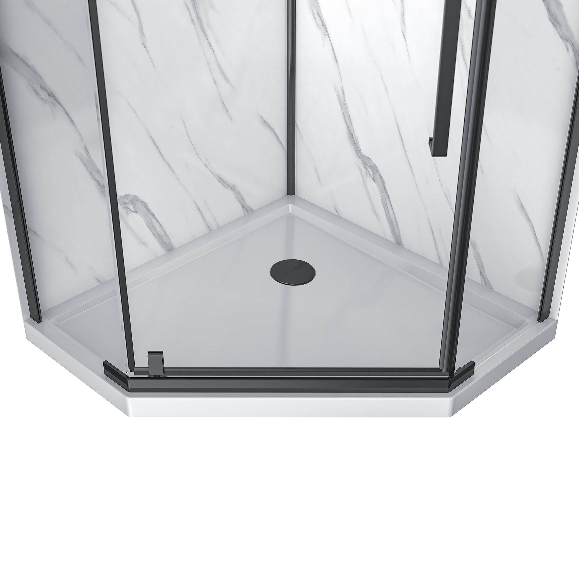 Capri Neo Angle Shower Kit - Black, Chrome & Brushed Nickel Finish | Modern Bathroom Fixture for Spa-Like Shower Experience | Perfect for Home Renovation & Luxury Bathroom Upgrade
