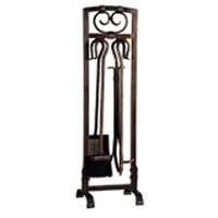 HOMEBASIX CPO90501AC3L Fireplace Tool Set - Heavy Duty Steel Fireplace Poker Set with Stand - Perfect for Fireplace Maintenance and Home Decor