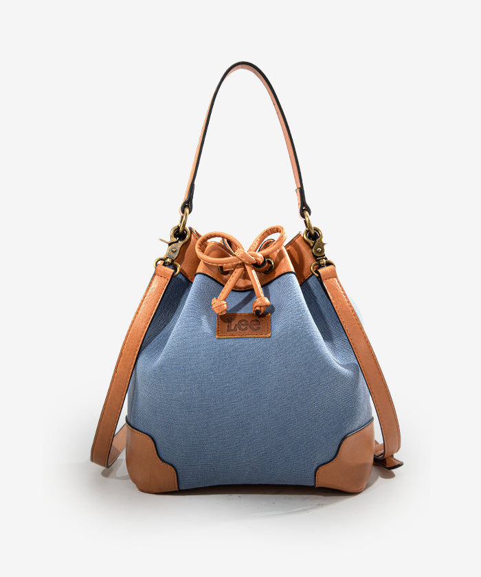 Lee Women's Denim Canvas Crossbody Bucket Bag - Stylish & Durable Shoulder Purse for Everyday Use, Travel & Shopping