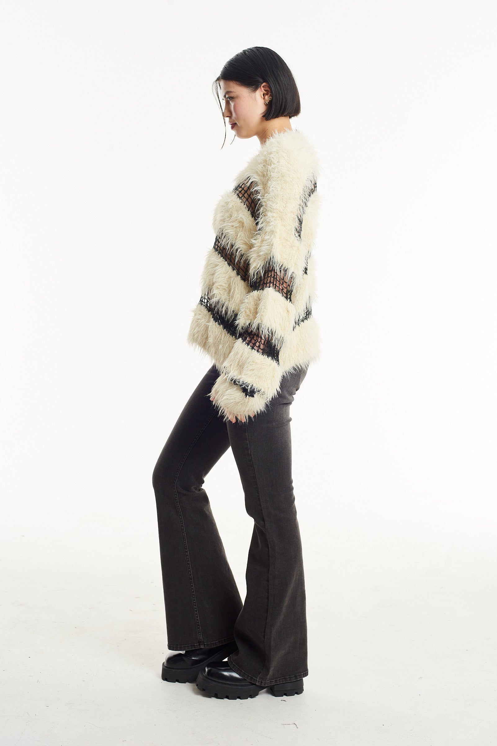 Beetle Contrast Stripe Knit Sweater - Stylish Casual Pullover for Women | Perfect for Fall Outfits & Cozy Winter Wear