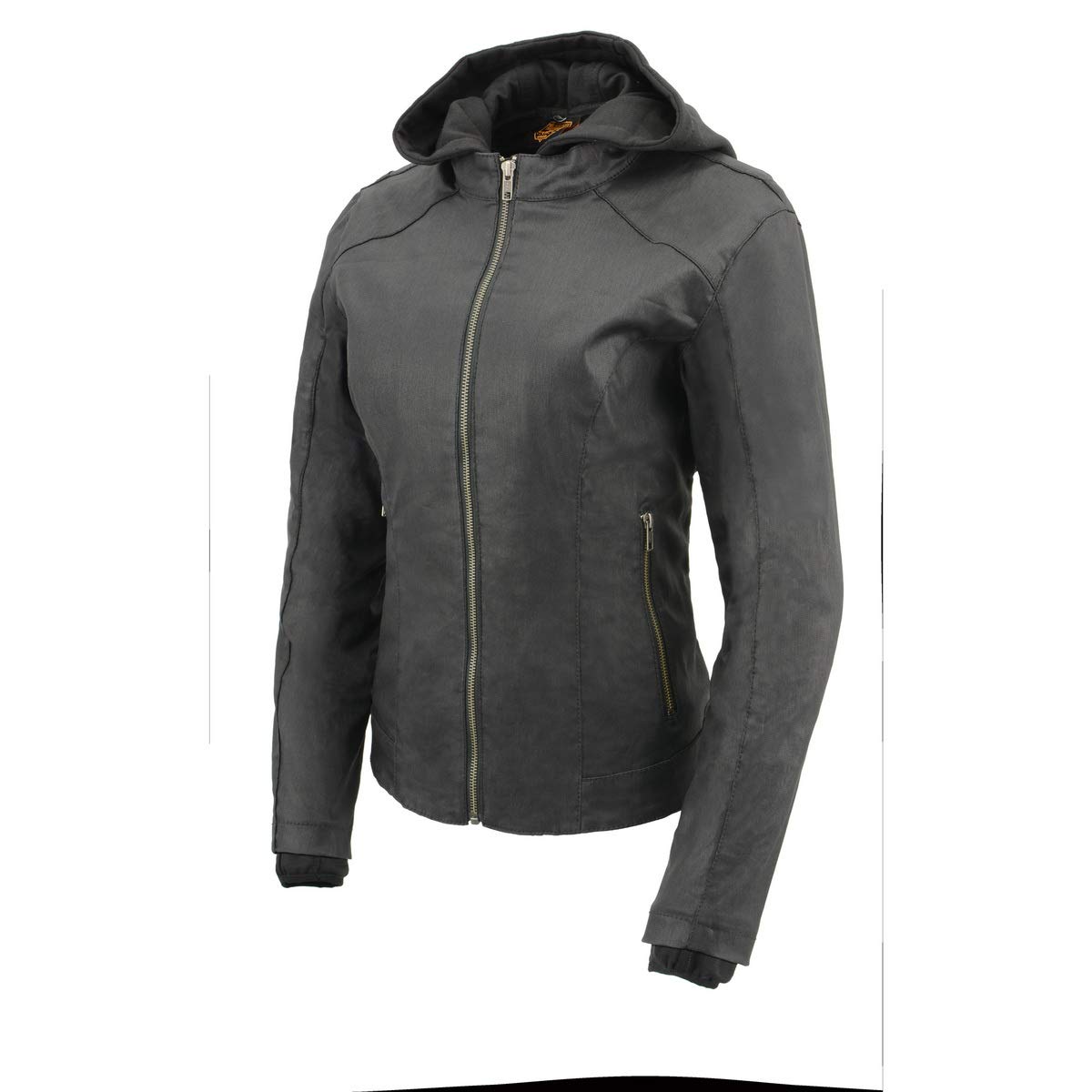 Milwaukee Leather MPL2745 Women's Black Zipper Front Jacket with Removable Hood & Full Sleeves | Stylish Motorcycle Riding Jacket for Women | Perfect for Biking, Outdoor Adventures & Casual Wear