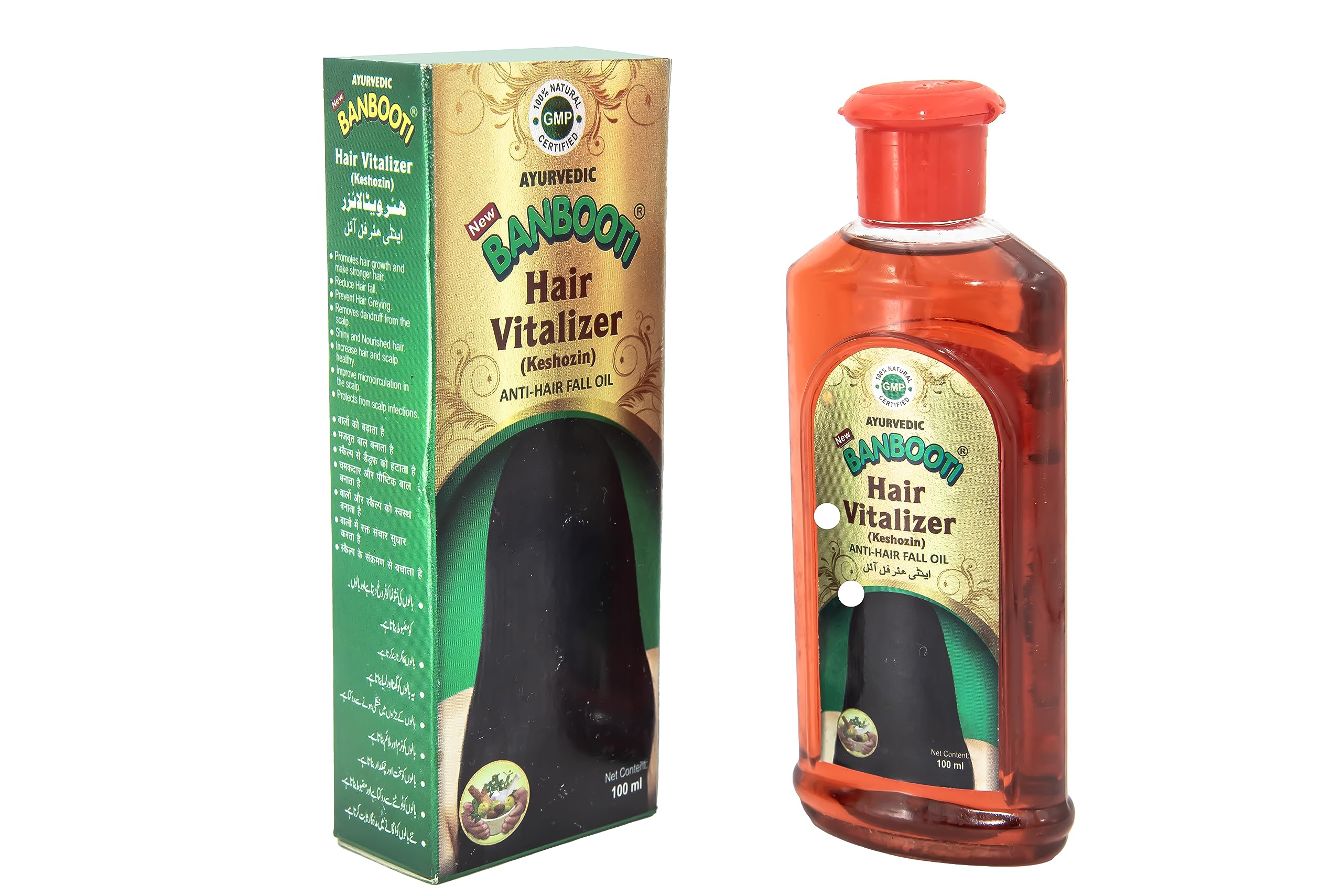 Banbooti Keshozin Anti Hair Fall Oil with Hair Vitalizer - Natural Hair Growth Treatment for Thinning Hair & Hair Loss - Perfect for Daily Scalp Massage & Strengthening Damaged Hair