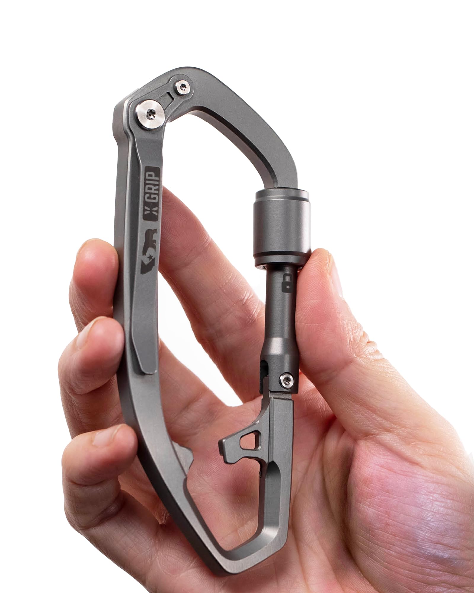GPCA Heavy Duty Carabiner Keychain Clip - Key Organizer & Multi-Tool with Bottle Opener - Perfect for Keys, EDC Gear, Outdoor Adventures, and Everyday Carry (Black)