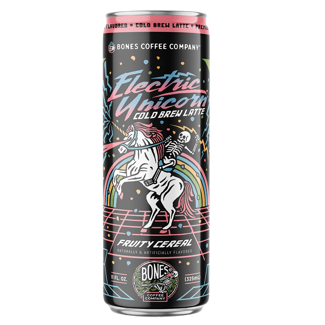Electric Unicorn Cold Brew Latte Single Can - Premium Iced Coffee Drink for Energy Boost - Perfect for Office, Gym & Outdoor Adventures