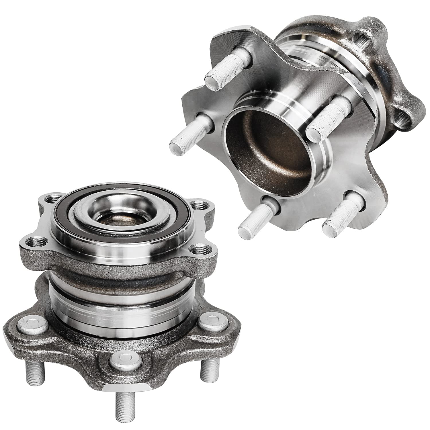 Detroit Axle Wheel Bearing Hub Kit - Compatible with Infiniti JX35 QX60 Nissan Altima Murano Maxima Pathfinder - Front & Rear Wheel Bearings & Hubs Replacement Set with 20 Lug Nuts - Perfect for DIY Repairs, Off-Roading, and Daily Commuting