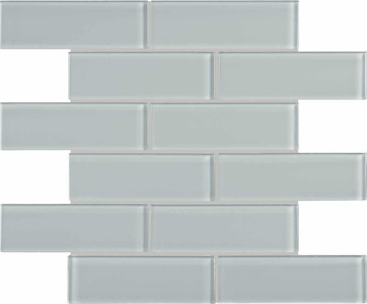 Premium Glass Subway Tile in Tender Gray - 2