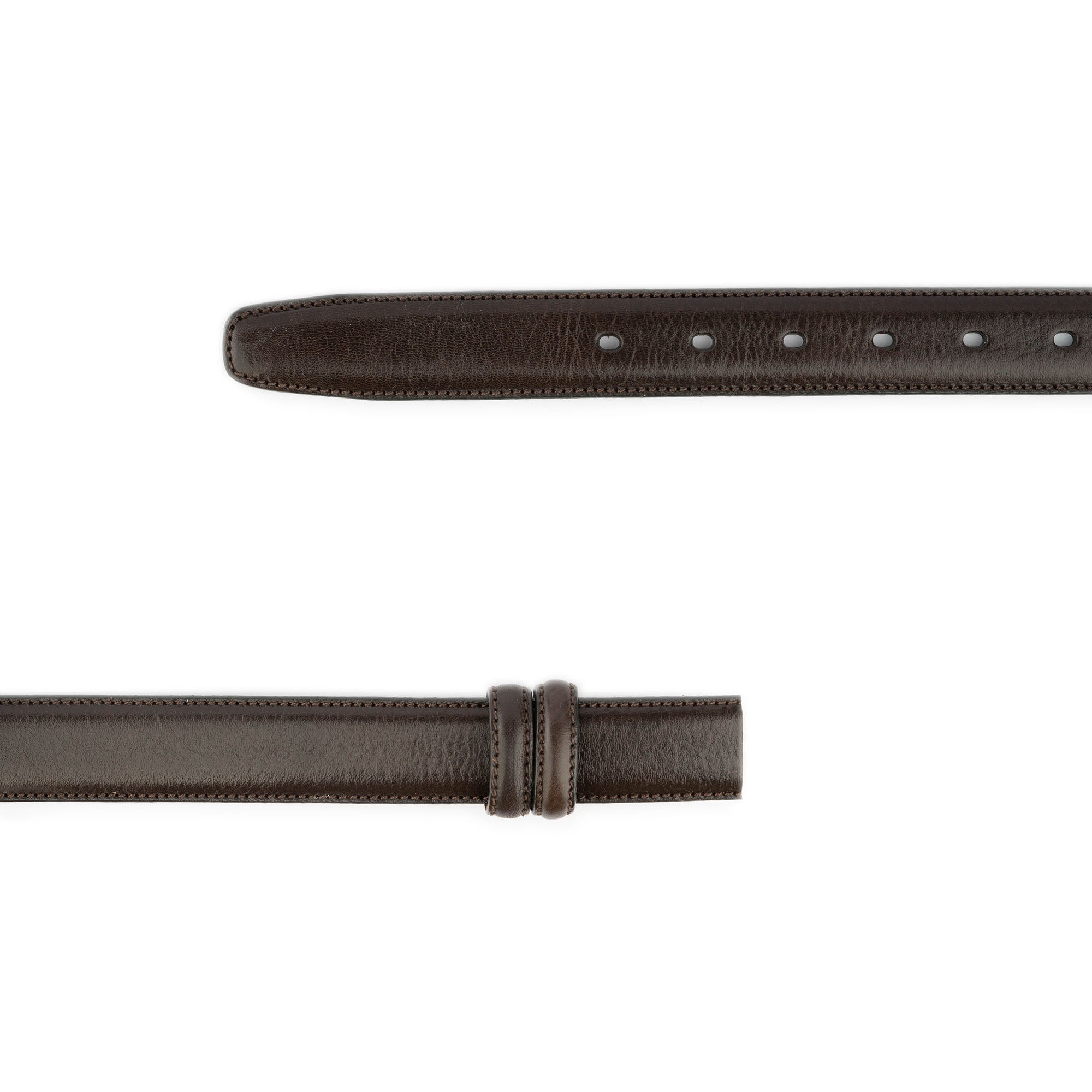 Men's Replacement Leather Belt Strap for Ferragamo Buckles - 1 1/8 Inch Dark Brown Genuine Leather - Perfect for Office, Business Casual & Formal Occasions