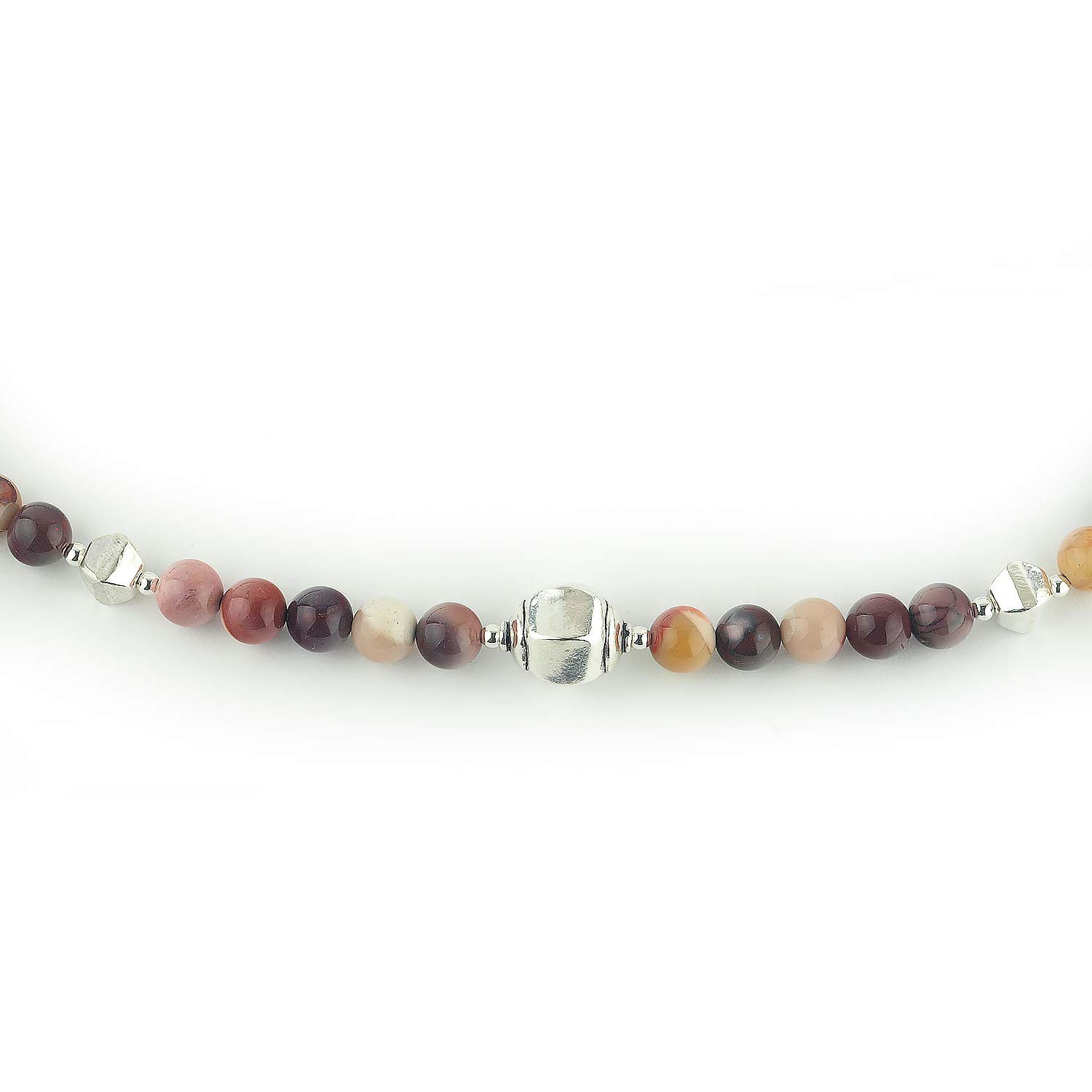 Elegant Sterling Silver and Mookaite Gemstone Necklace for Women | Handmade Jewelry Gift for Her | Perfect for Weddings, Anniversaries & Special Occasions