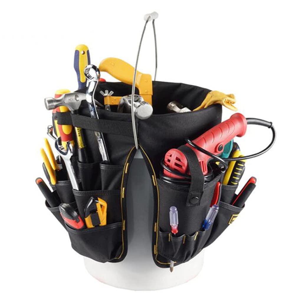 UXZDX CUJUX Multi-Function Electric Tool Bag - Heavy Duty Repair Kit for Home, Garden & Construction - Durable Hardware Storage Organizer with Multiple Pockets (Perfect for Electricians, DIY Projects & Job Site Organization)