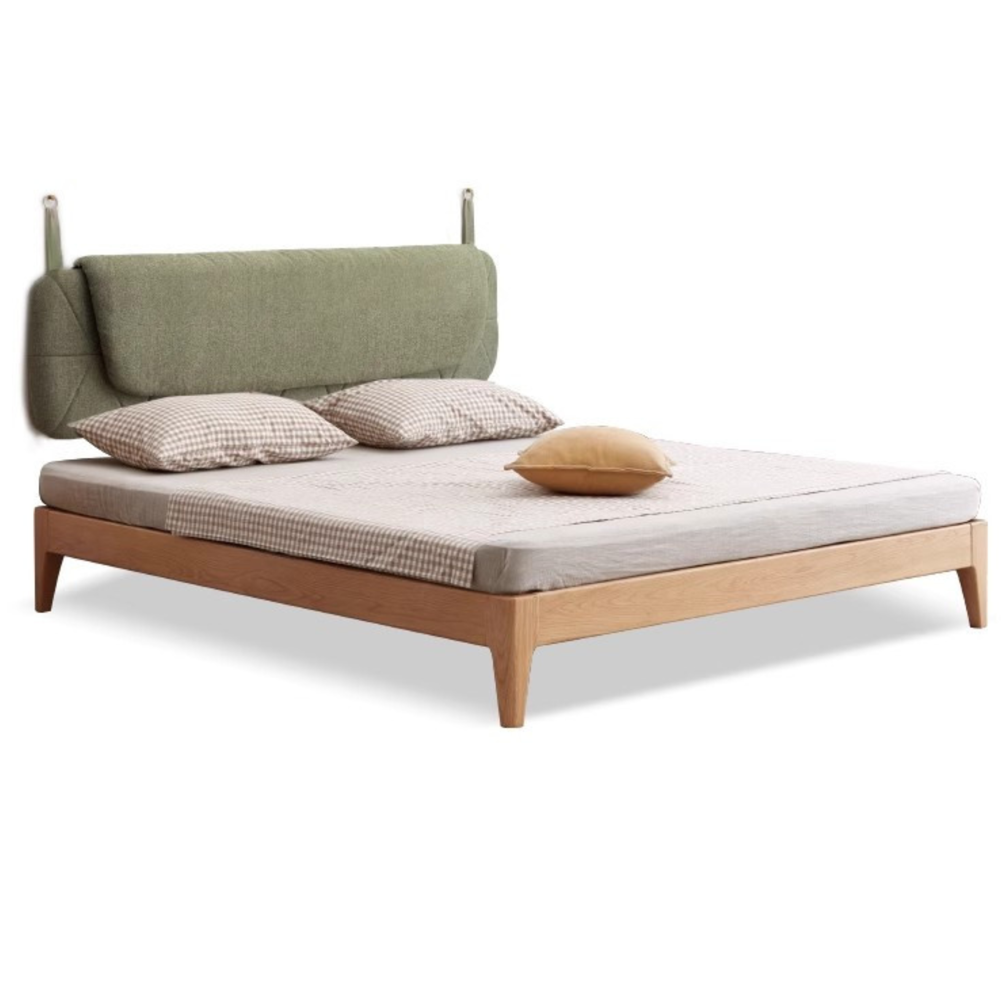 Modern Minimalist Oak Solid Wood Tatami Bed - Japanese Style Platform Bed Frame for Small Spaces, Guest Rooms & Zen Bedrooms