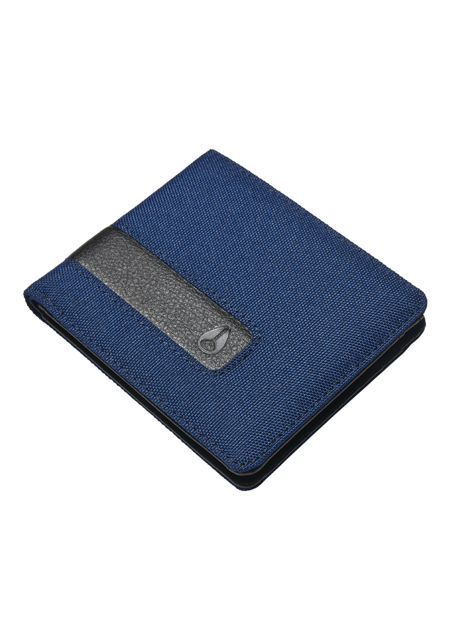 Showdown R Bi-Fold Zip Wallet for Men - Navy & Black Leather RFID Blocking Wallet - Perfect for Travel, Business & Everyday Use
