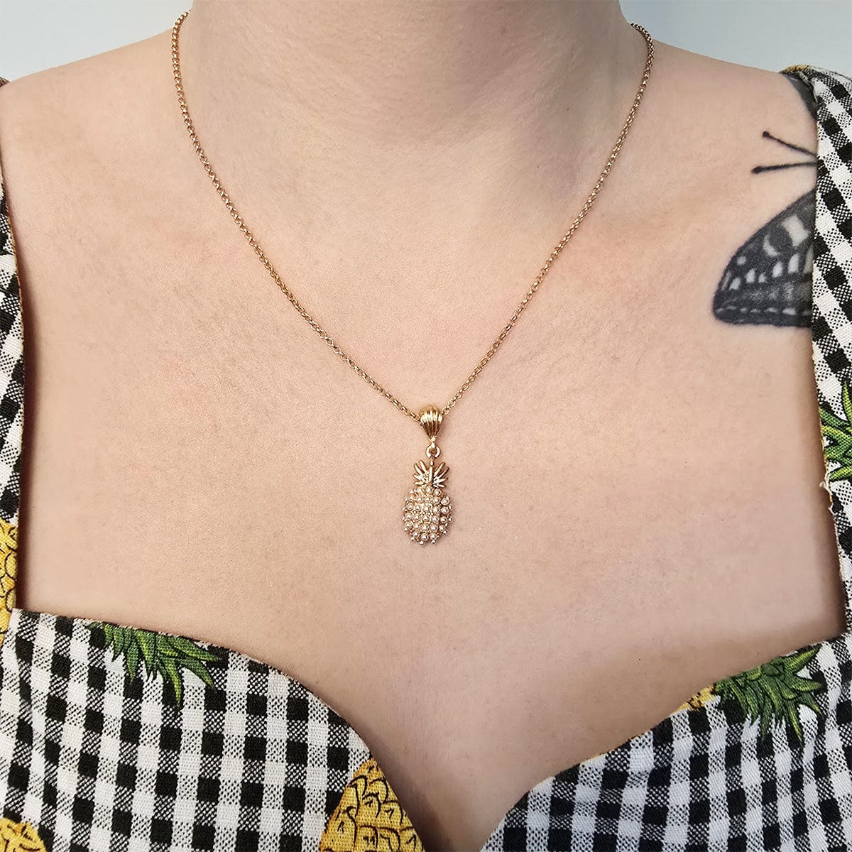 Tropical Pearl Pineapple Necklace - Unique Summer Jewelry for Women | Beach Vacation Accessories, Hawaiian Party Gift, Tropical Fashion Statement