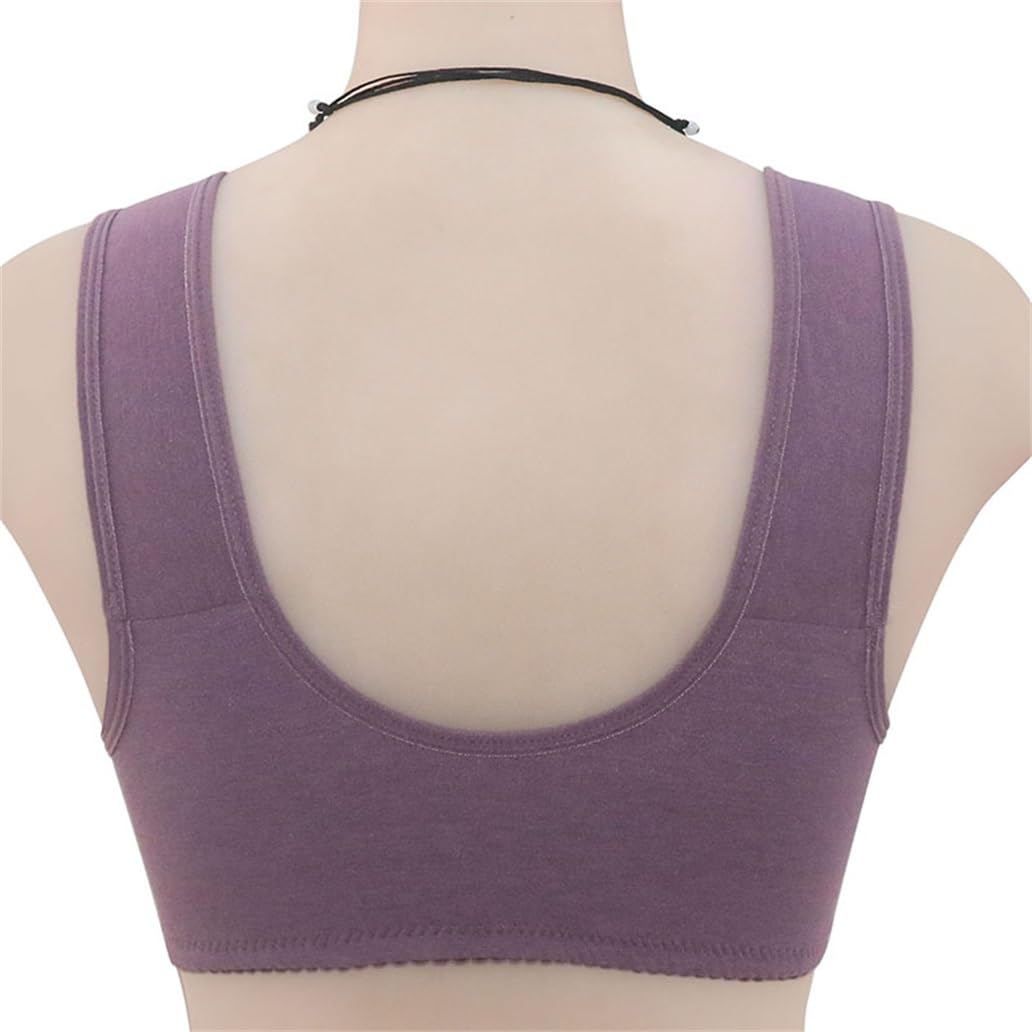 Wireless Front Closure Bras for Women - Comfortable Snap Hook Daisy Design, No Underwire Support for Seniors | Perfect for Everyday Wear, Yoga, and Relaxation