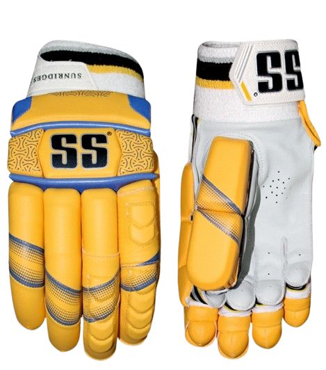 Premium SS IPL Batting Gloves - CSK Team Edition (Yellow) | Cricket Sports Gear for Practice & Matches | Ideal for Fans & Professional Players