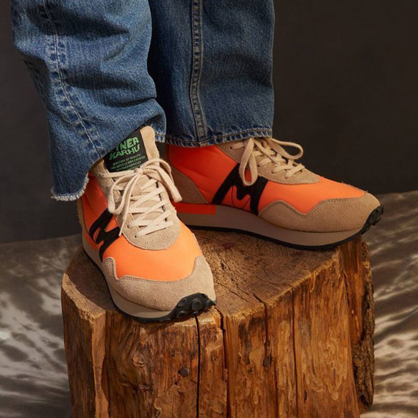 KARHU X VYNER ARTICLES M RUNNER Sneakers - Smoke Gray / Nectarine Colorway | Lightweight Running Shoes for Men | Perfect for Jogging, Gym Workouts & Casual Streetwear