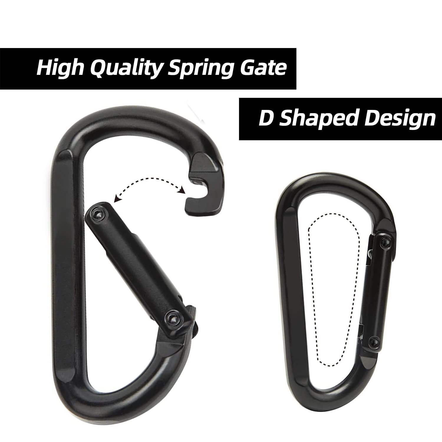 Heavy Duty 860lbs Carabiner Clip - 3