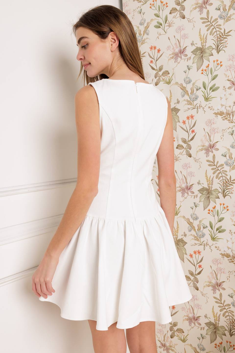 White Denim Mini Dress for Women - Perfect for Picnics, Summer Outings & Casual Dates