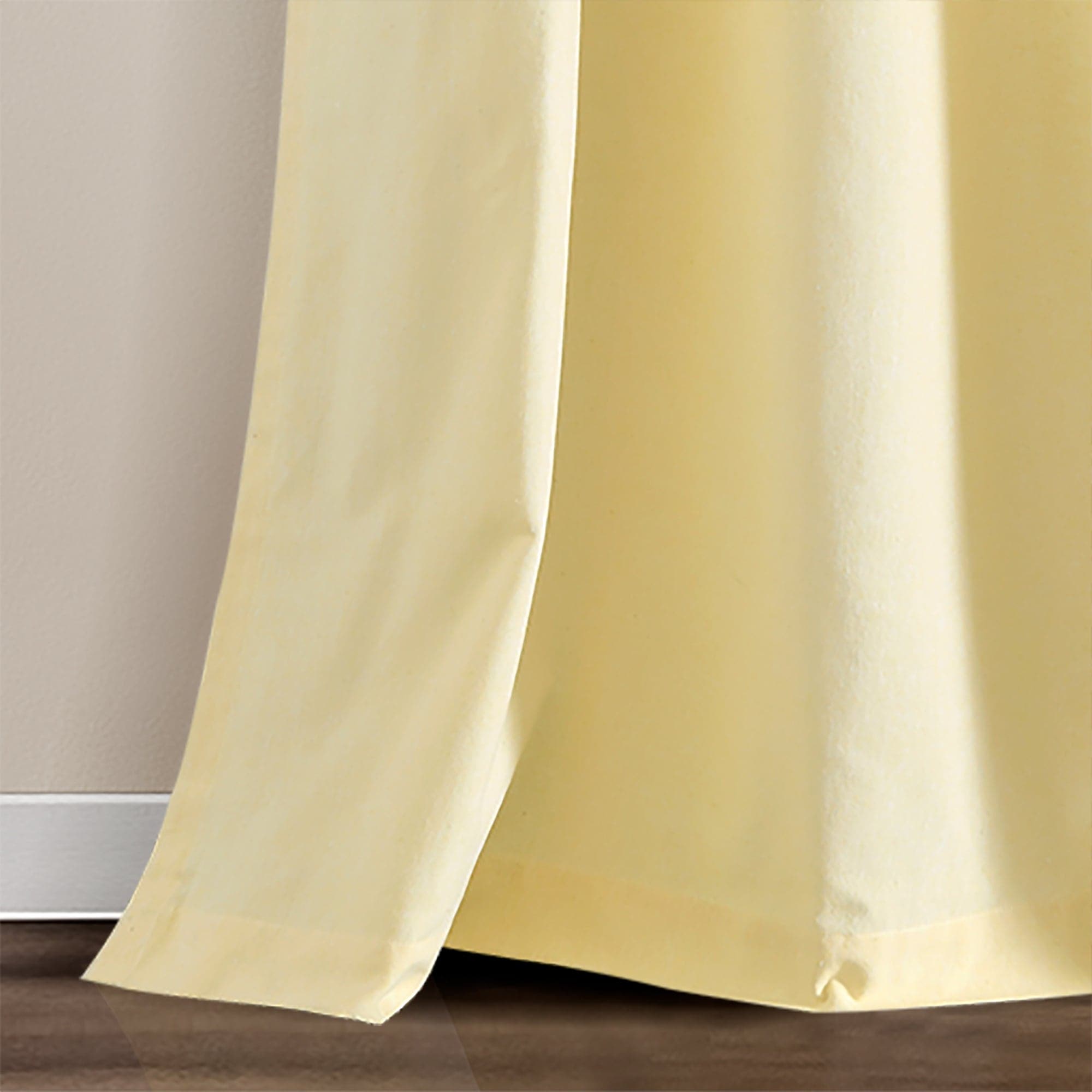 Farmhouse Style Button Stripe Yarn Dyed Woven Cotton Blend Curtain Panel Set - Light Filtering Window Treatments for Living Room, Bedroom & Dining Room